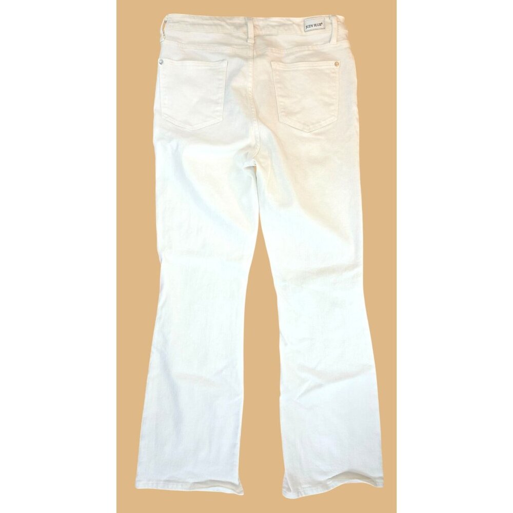 Judy Blue Womens White Bootcut Jeans Size 15/32 C(33x30) - Picture 2 of 12